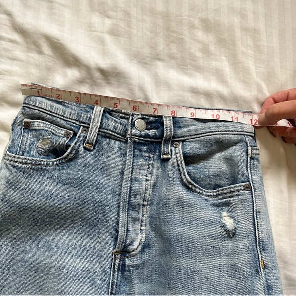 Aritzia Denim Forum The Yoko High Rise Slim Jean Light Blue size 24 - Picture 14 of 16